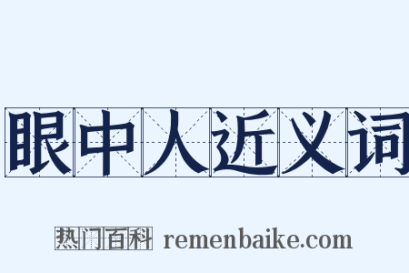 眼中人近义词是什么意思的图片